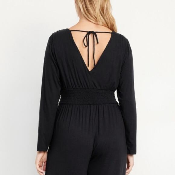 Old Navy black Waist-Defined V-Neck Jumpsuit - Picture 7 of 13